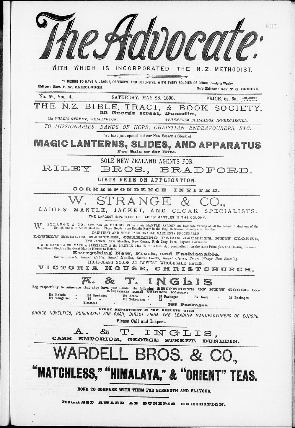 The Advocate: 28th May 1898