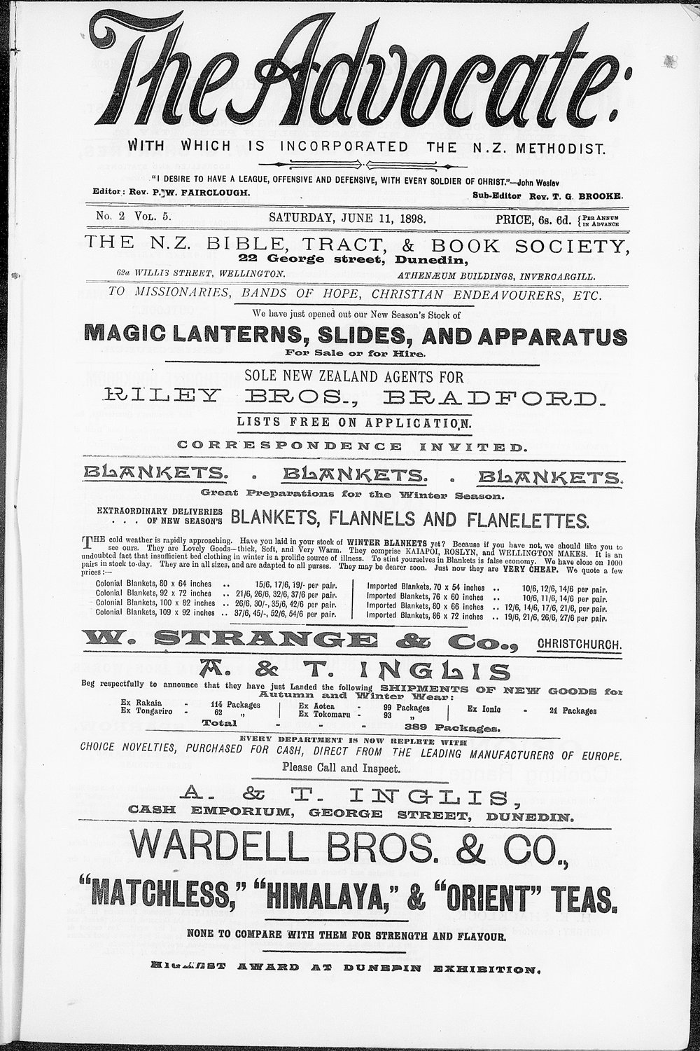 The Advocate: 11th June 1898