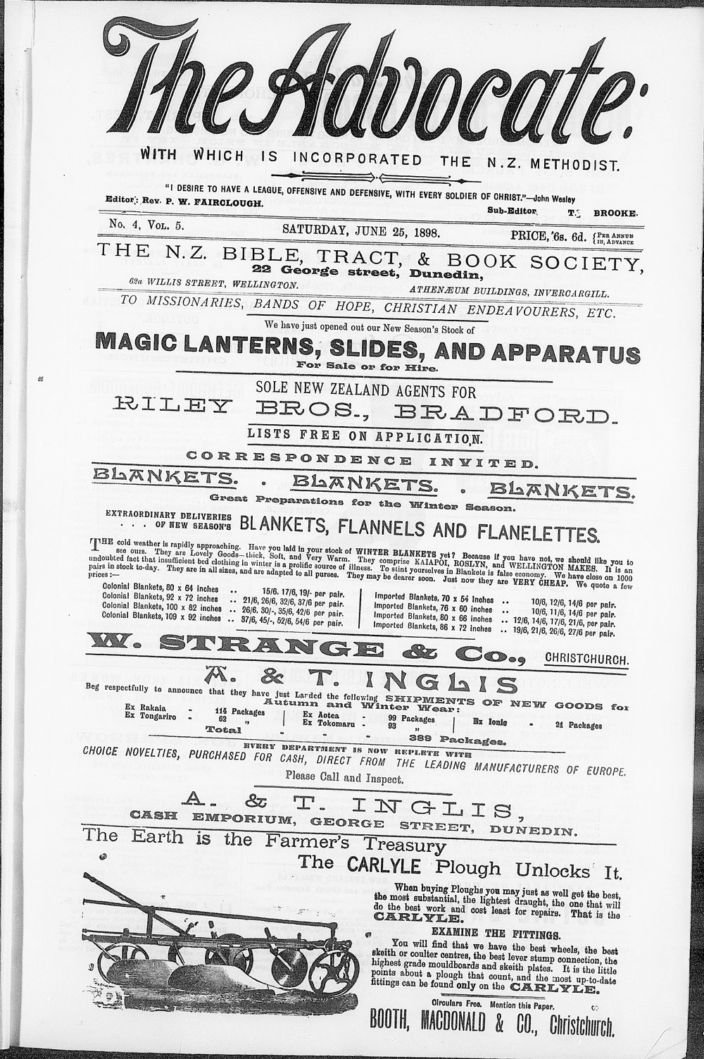 The Advocate: 25th June 1898
