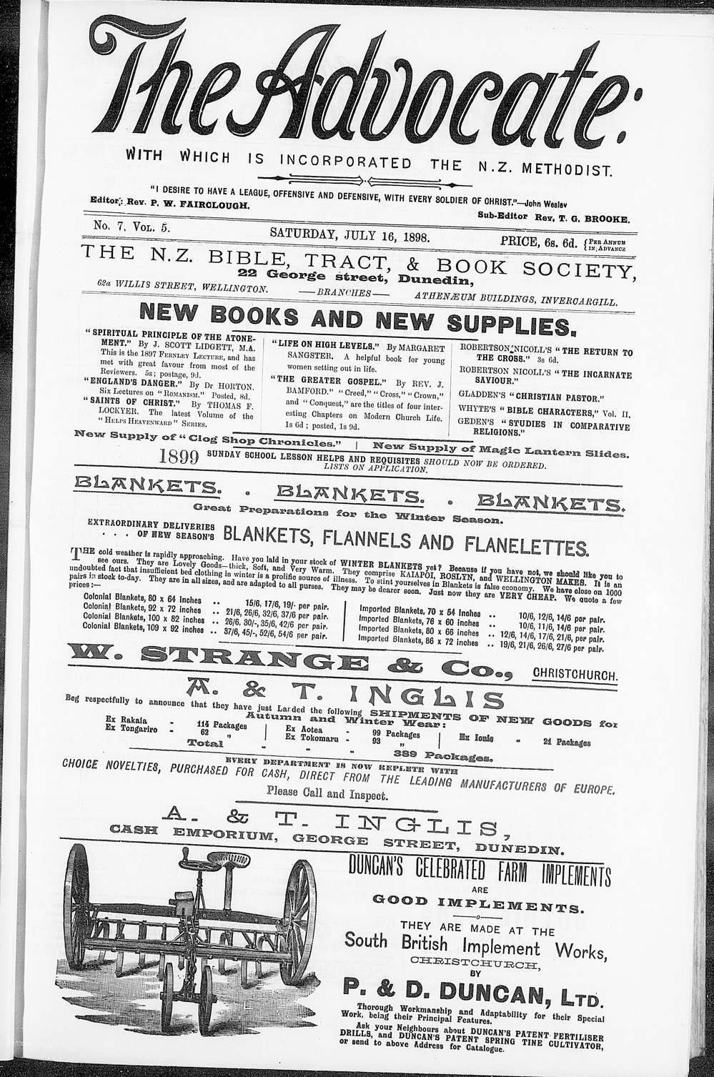 The Advocate: 16th July 1898