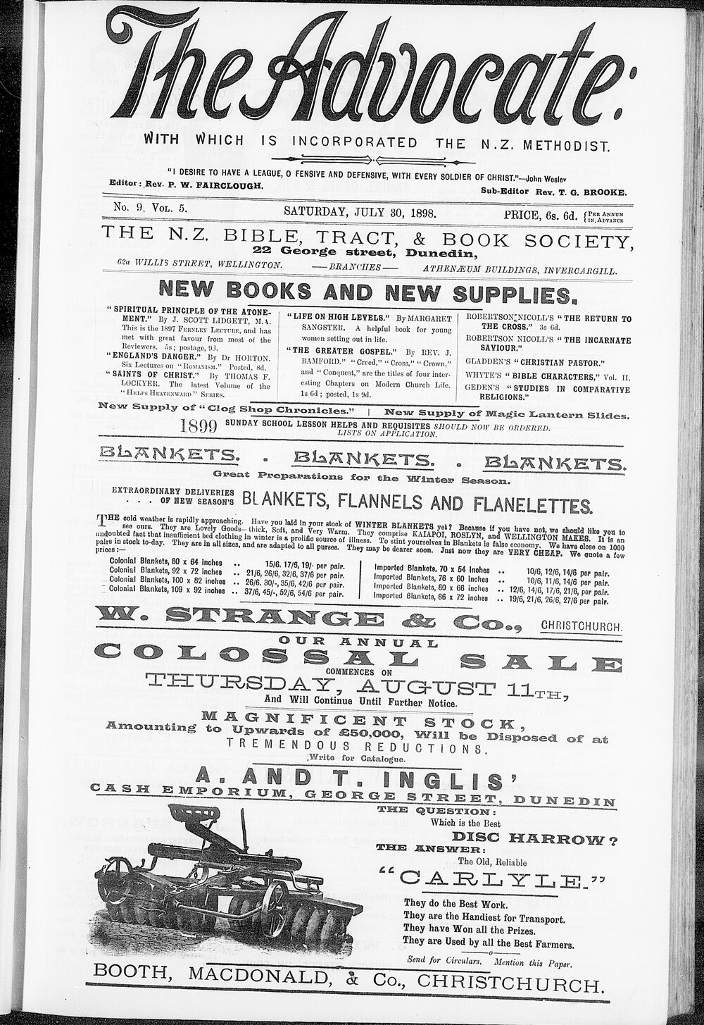 The Advocate: 30th July 1898