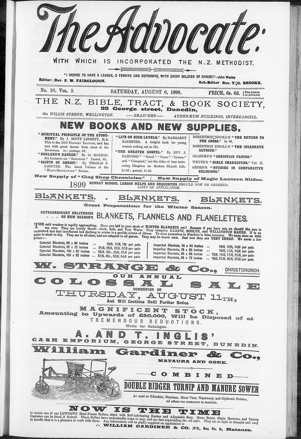The Advocate: 6th August 1898