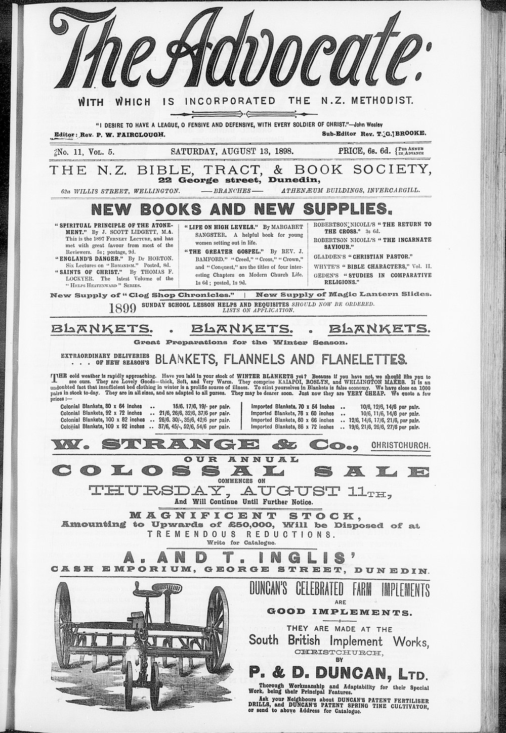 The Advocate: 13th August 1898