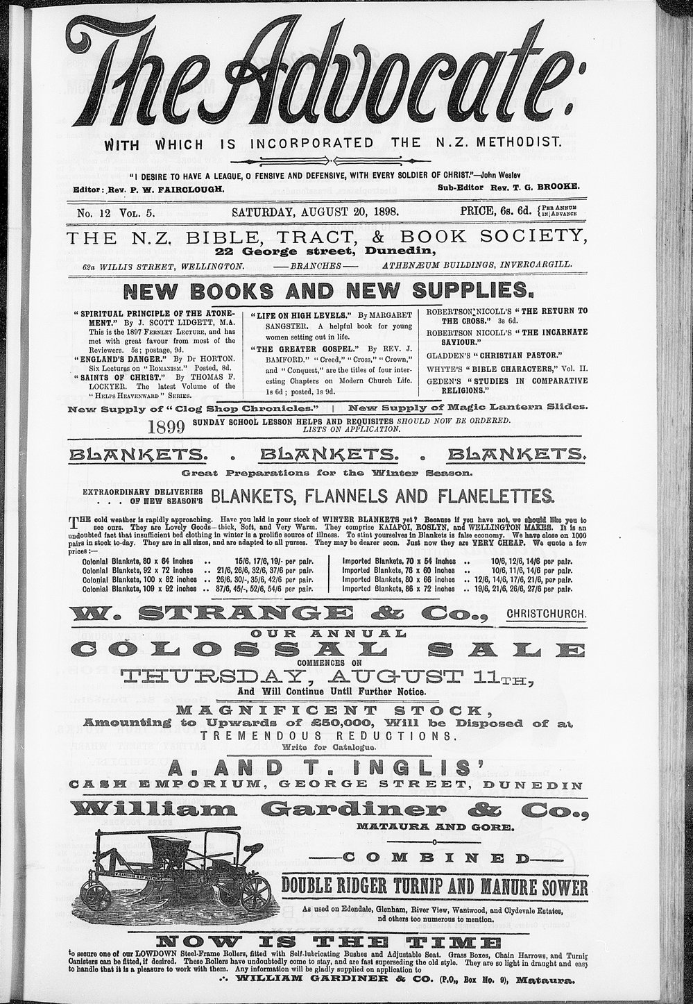 The Advocate: 20th August 1898