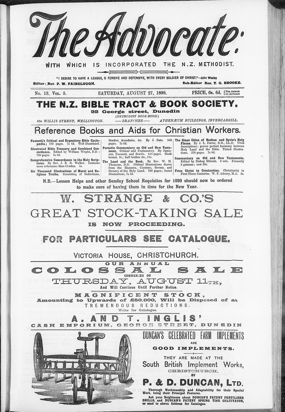 The Advocate: 27th August 1898