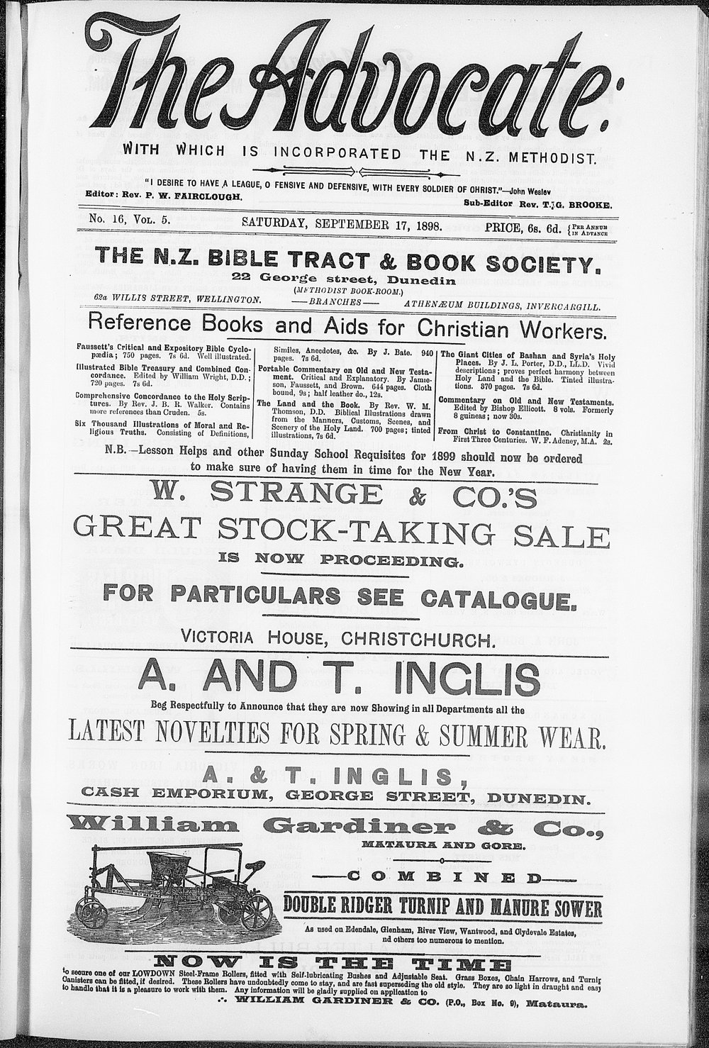 The Advocate: 17th September 1898