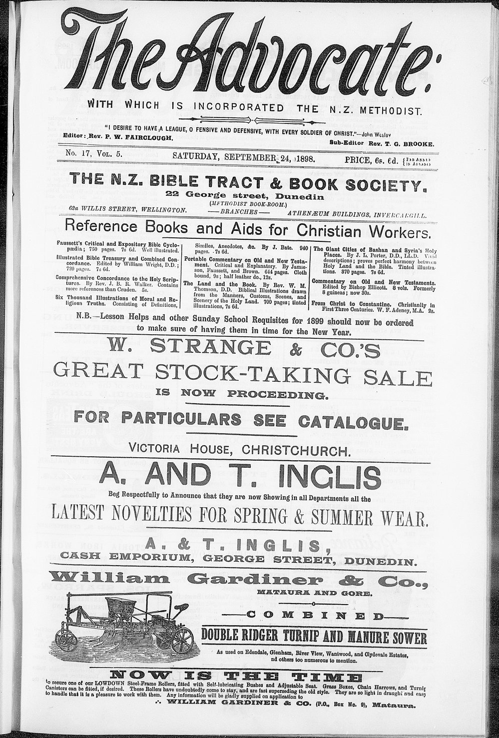 The Advocate: 24th September 1898