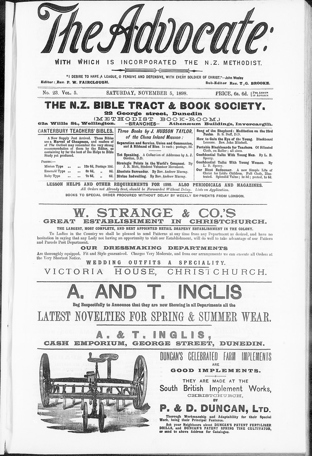 The Advocate: 5th November 1898