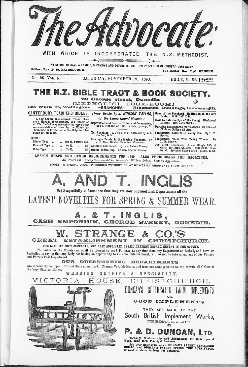 The Advocate: 19th November 1898