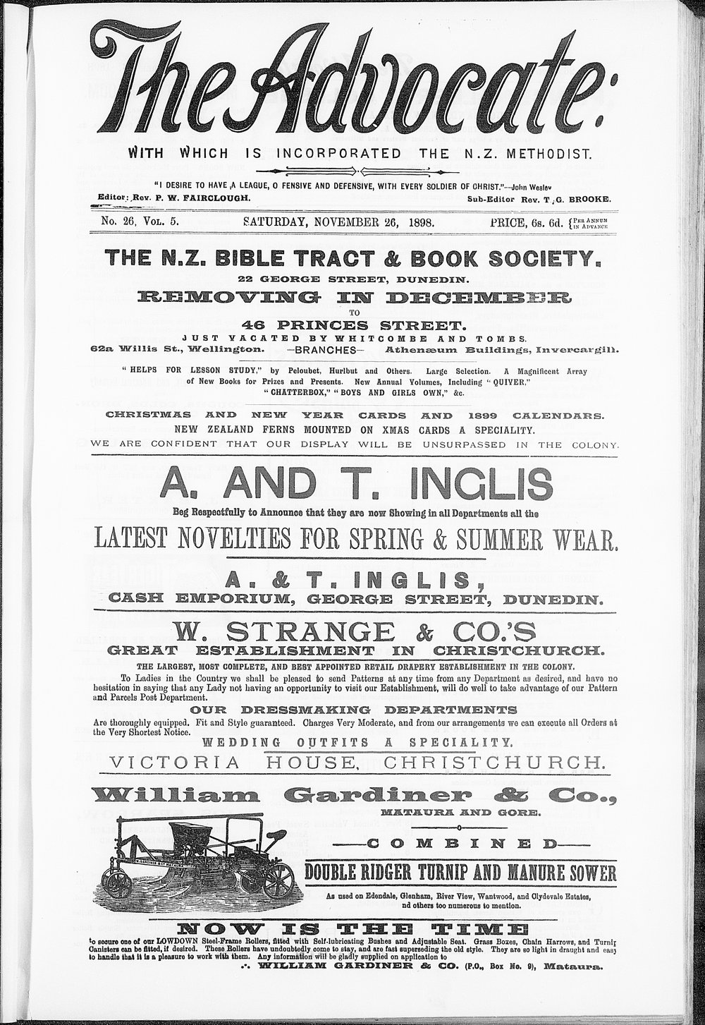 The Advocate: 26th November 1898