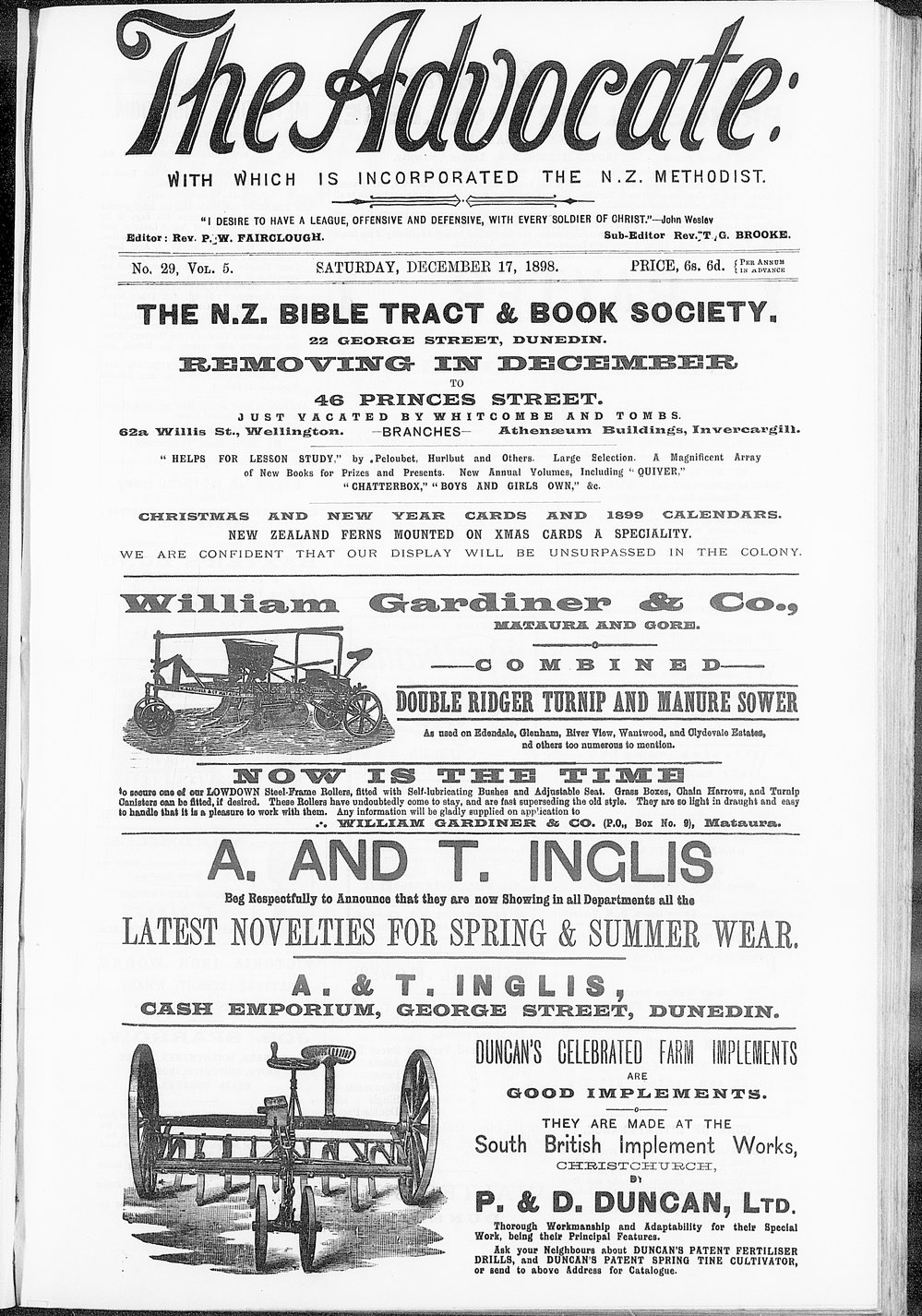 The Advocate: 17th December 1898