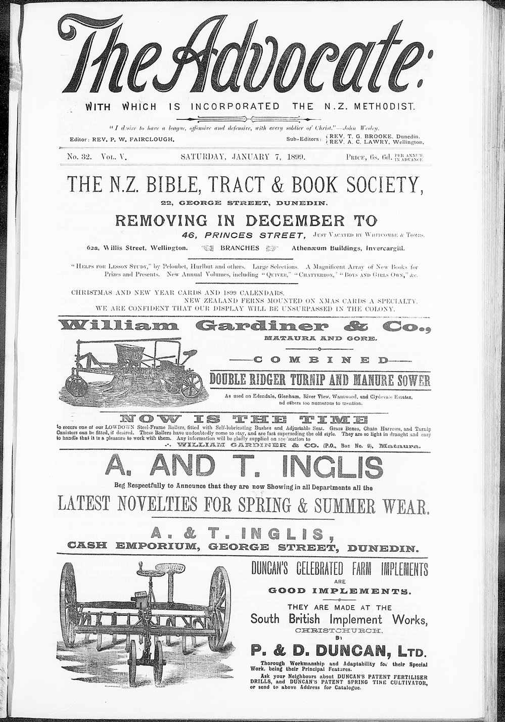 The Advocate: 7th January 1899
