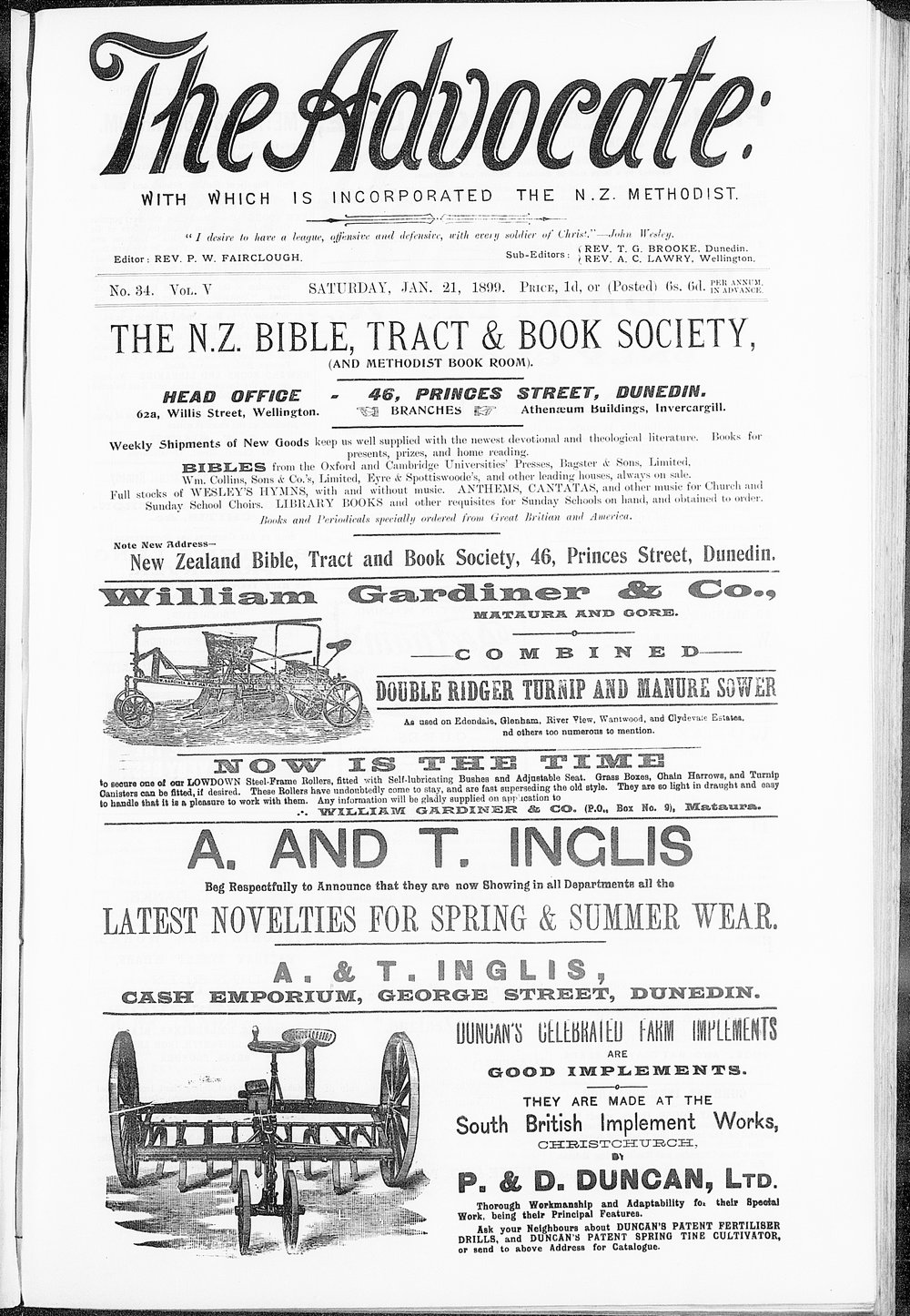 The Advocate: 21st January 1899