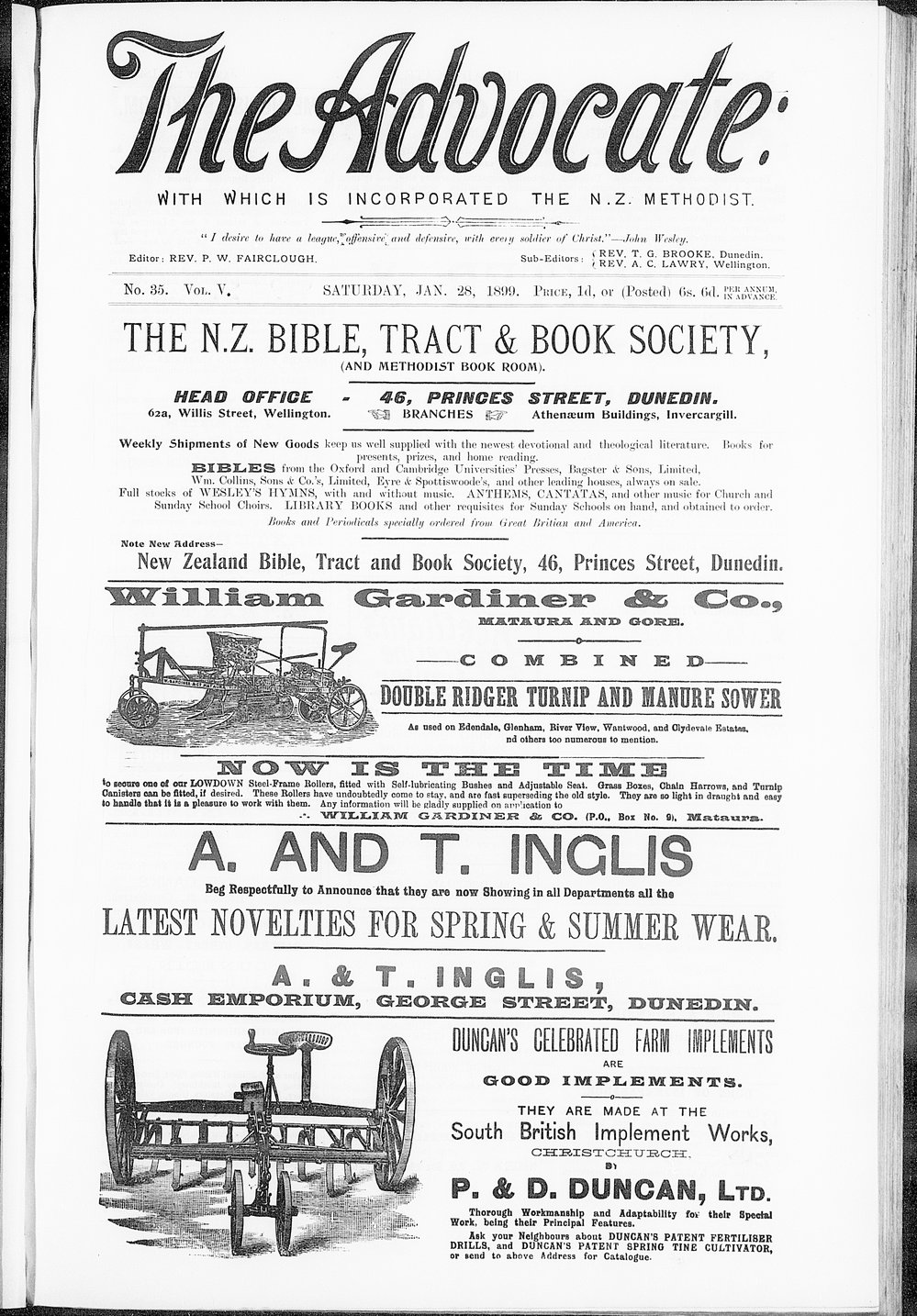 The Advocate: 28th January 1899