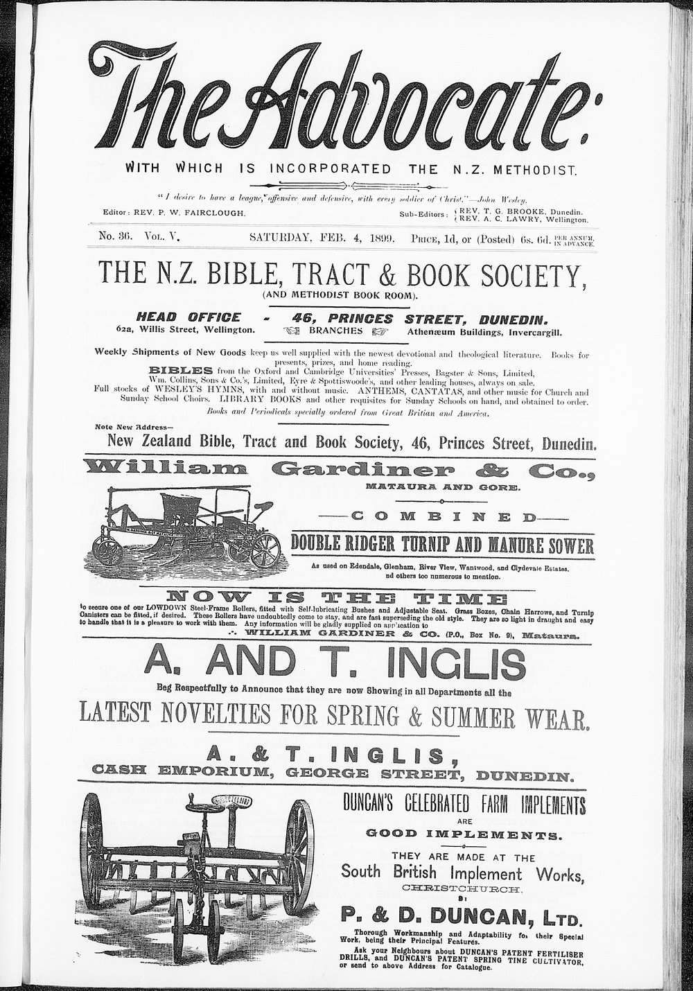 The Advocate: 4th February 1899