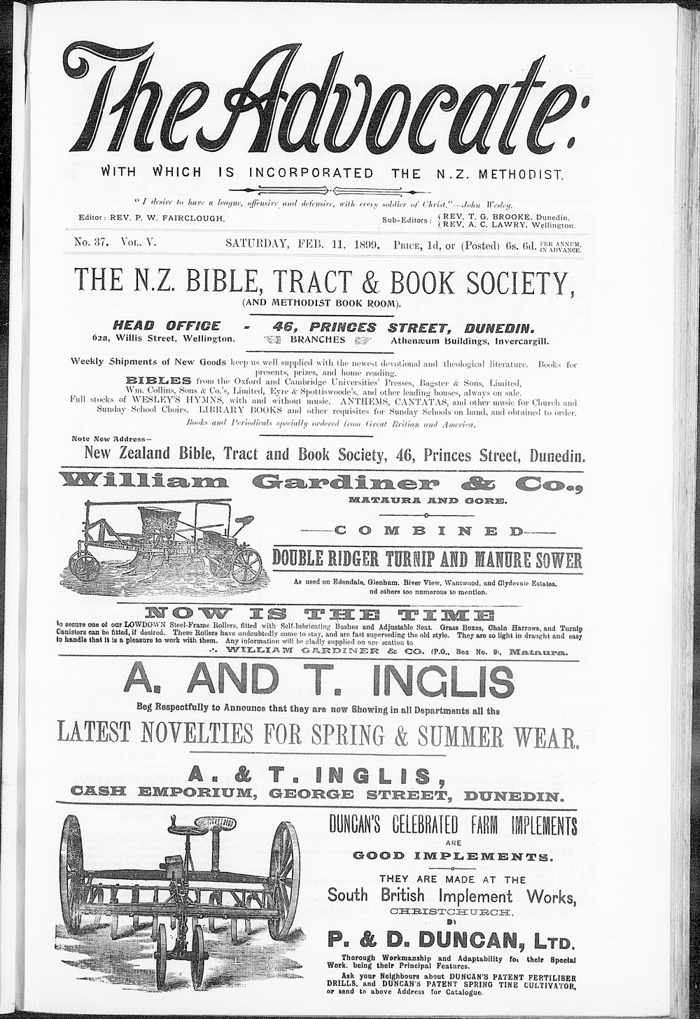 The Advocate: 11th February 1899