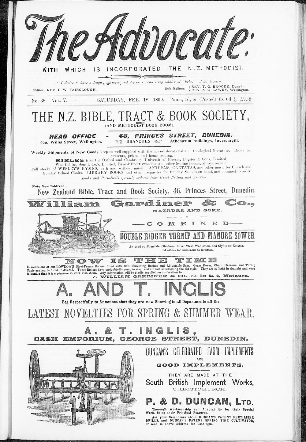 The Advocate: 18th February 1899