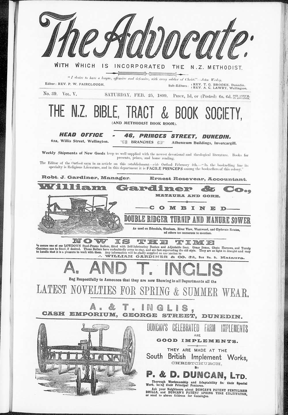 The Advocate: 25th February 1899