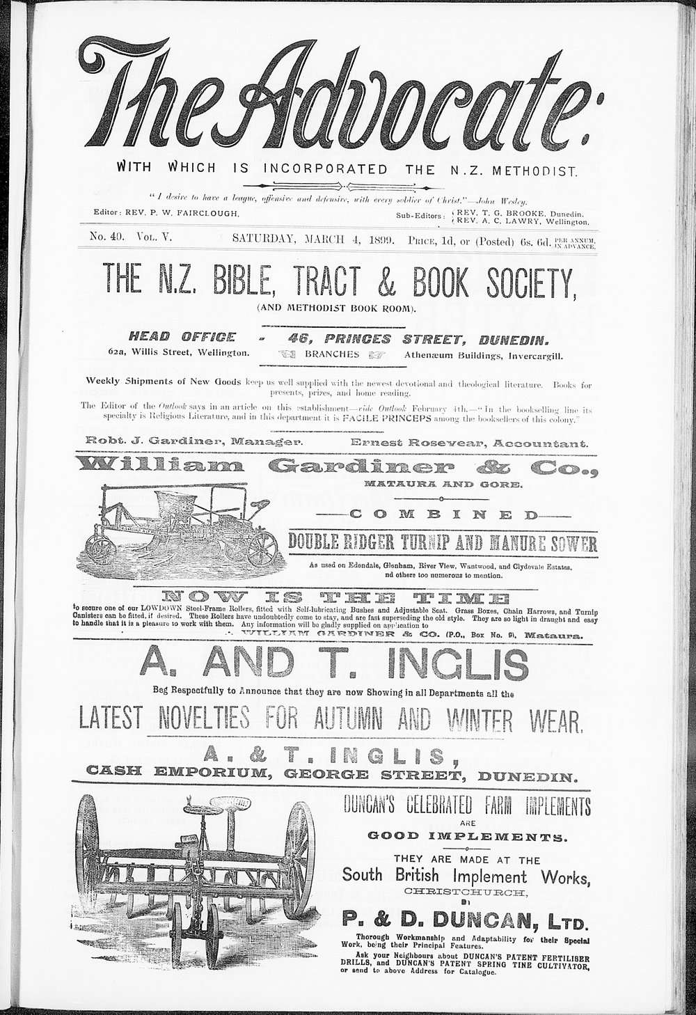 The Advocate: 4th March 1899