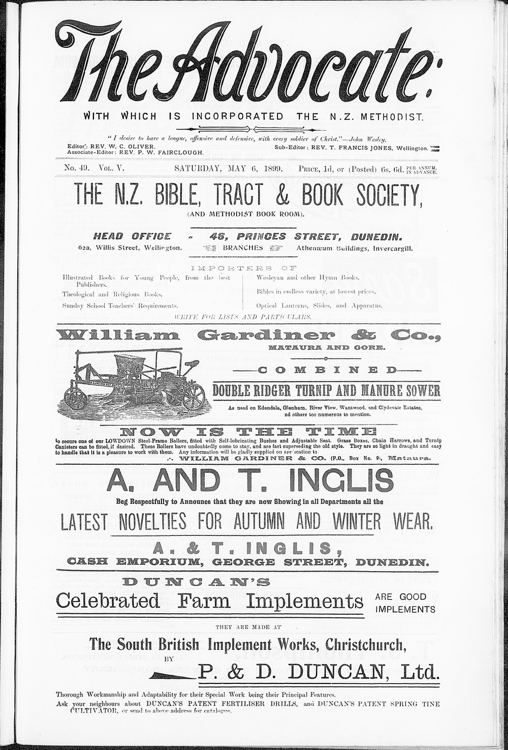 The Advocate: 6th May 1899