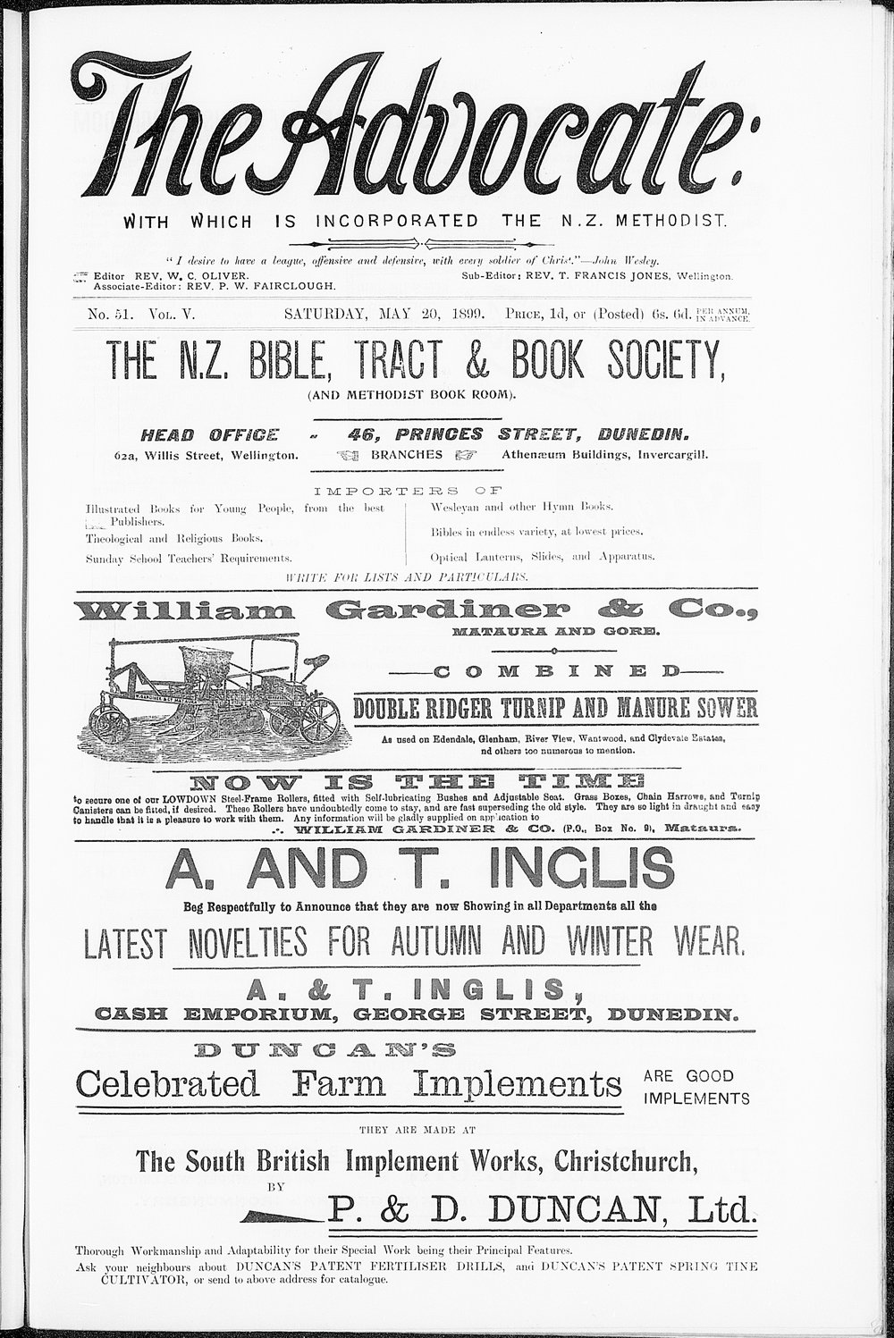 The Advocate: 20th May 1899