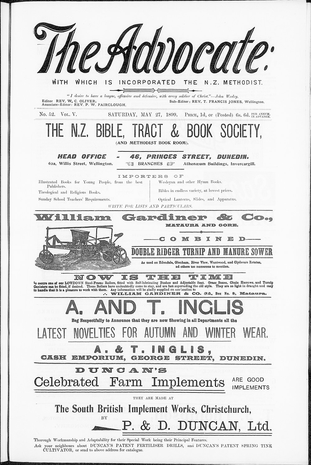 The Advocate: 27th May 1899
