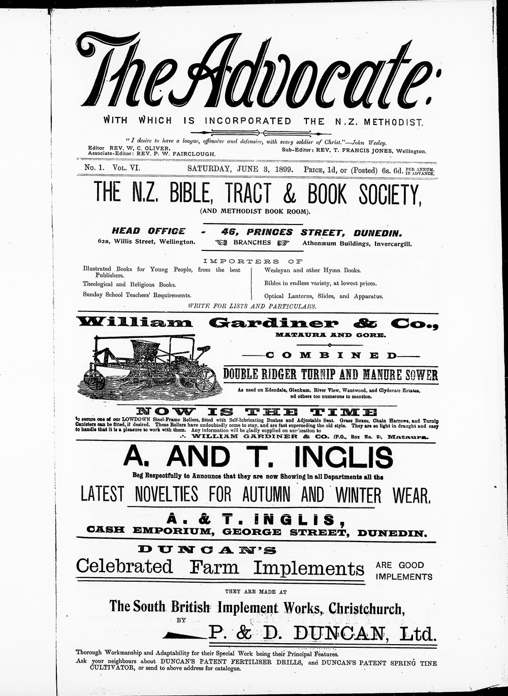 The Advocate: 3rd June 1899