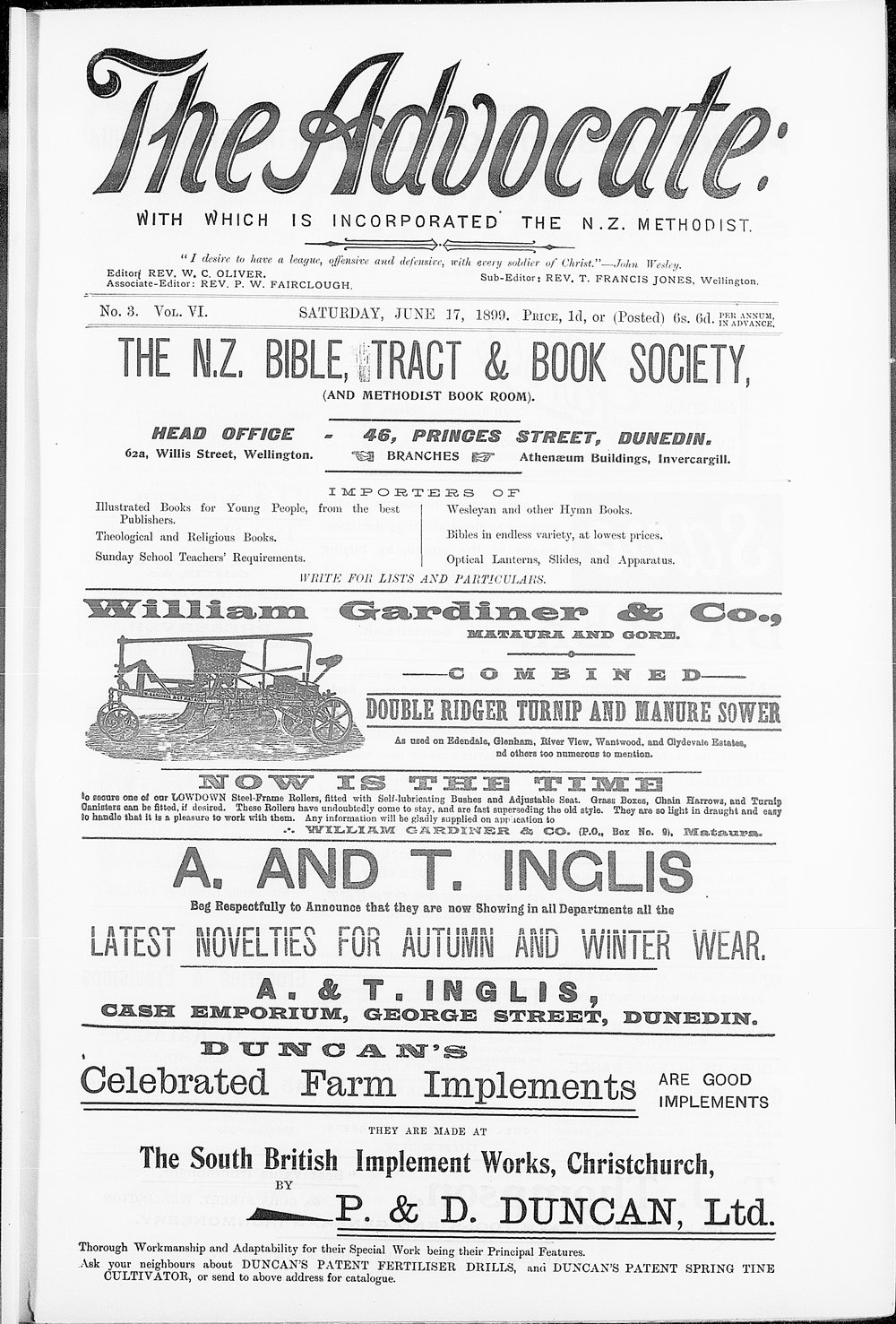 The Advocate: 17th June 1899