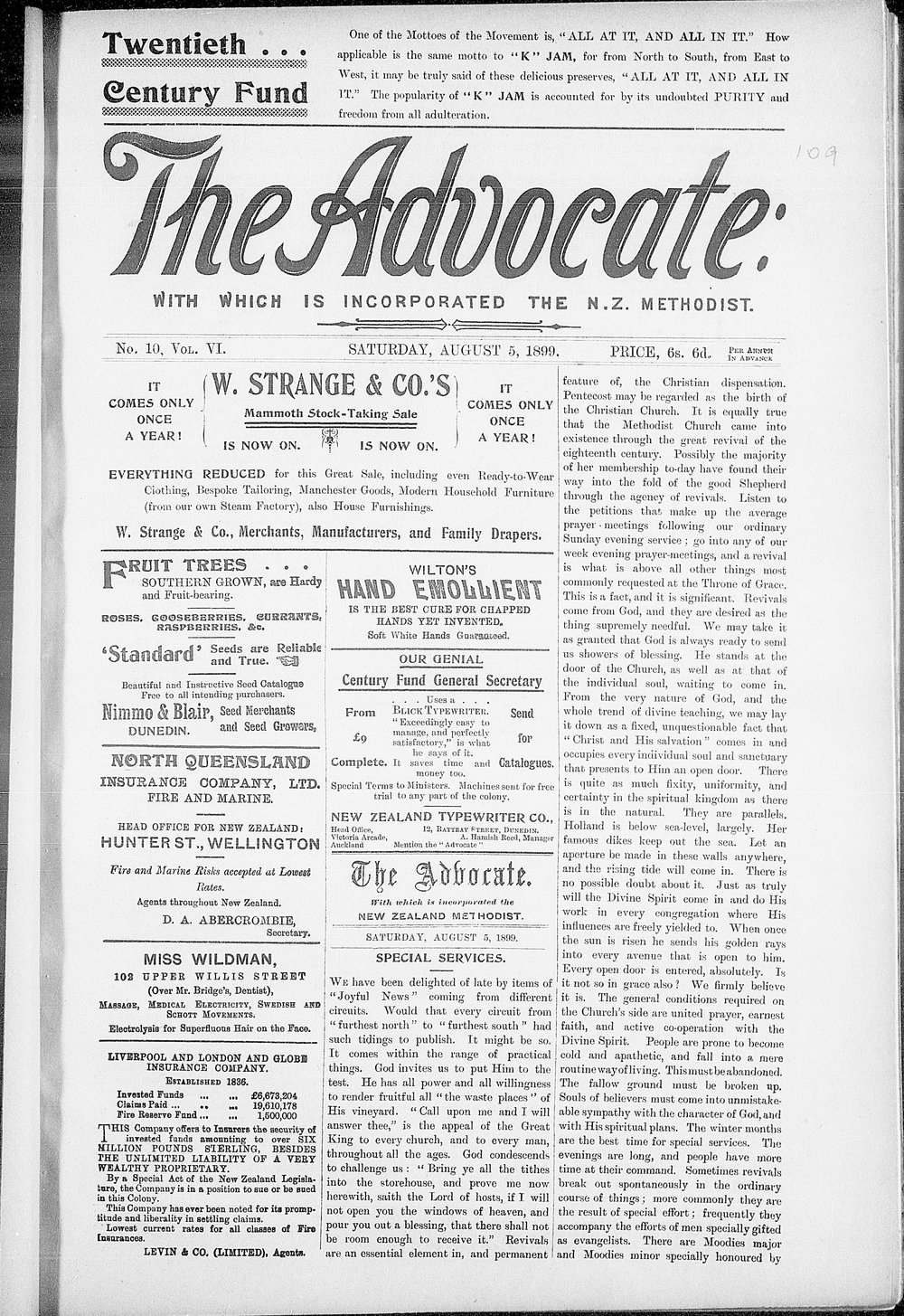 The Advocate: 5th August 1899