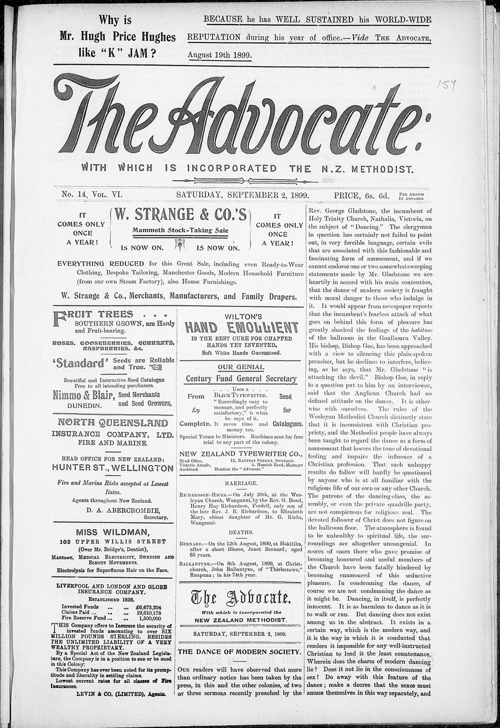 The Advocate: 2nd September 1899