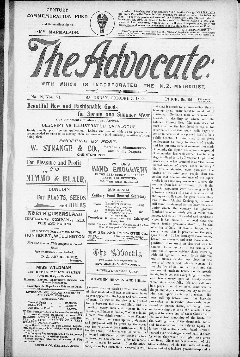 The Advocate: 7th October 1899