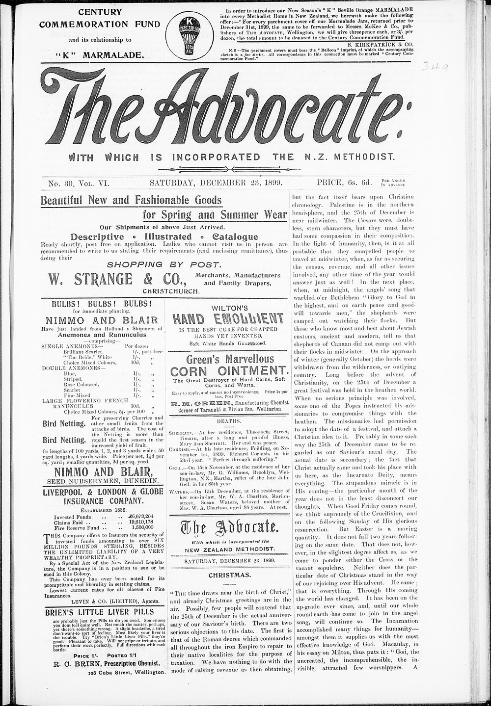 The Advocate: 23rd December 1899