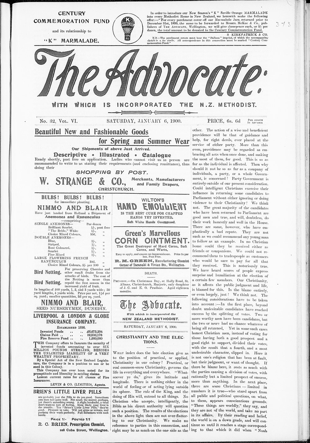 The Advocate: 6th January 1900