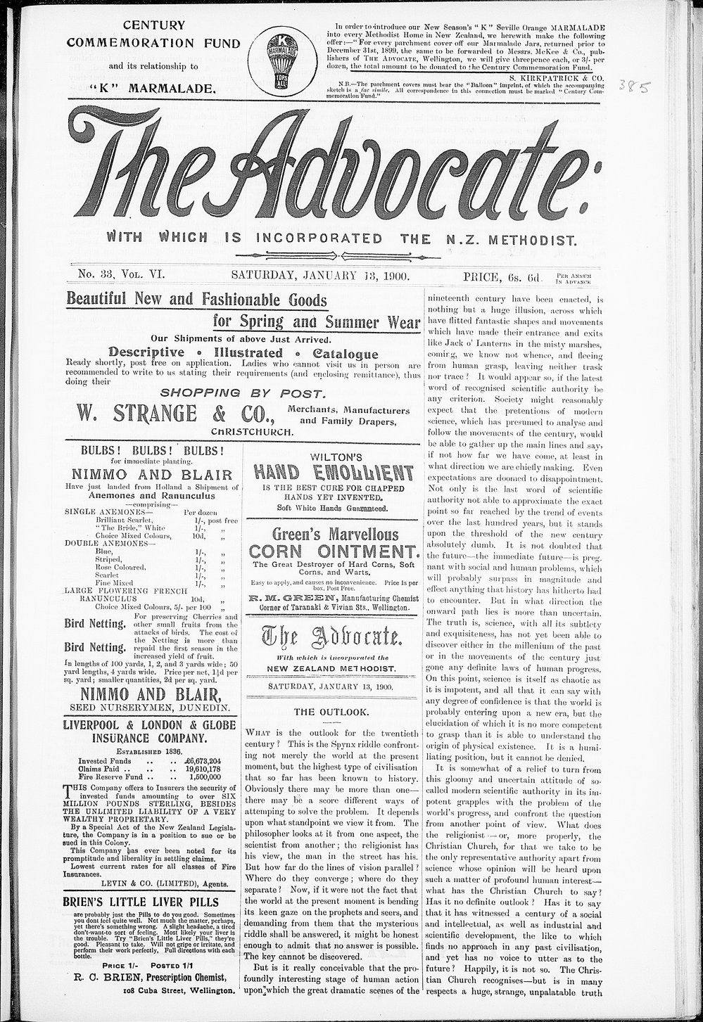 The Advocate: 13th January 1900