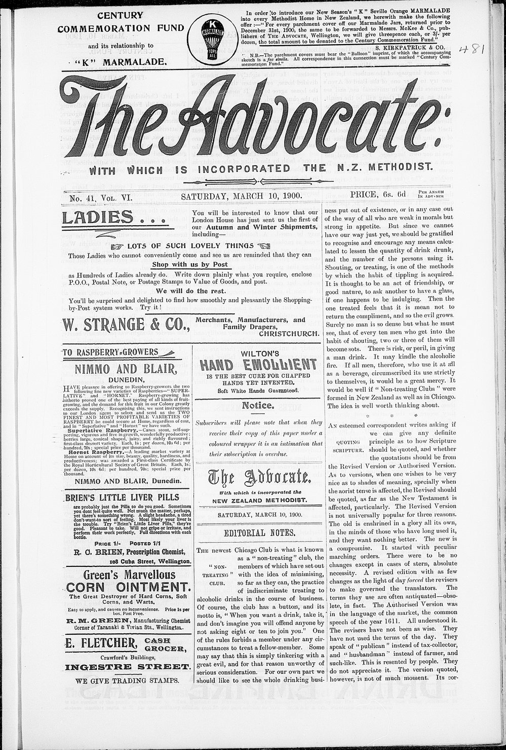 The Advocate: 10th March 1900