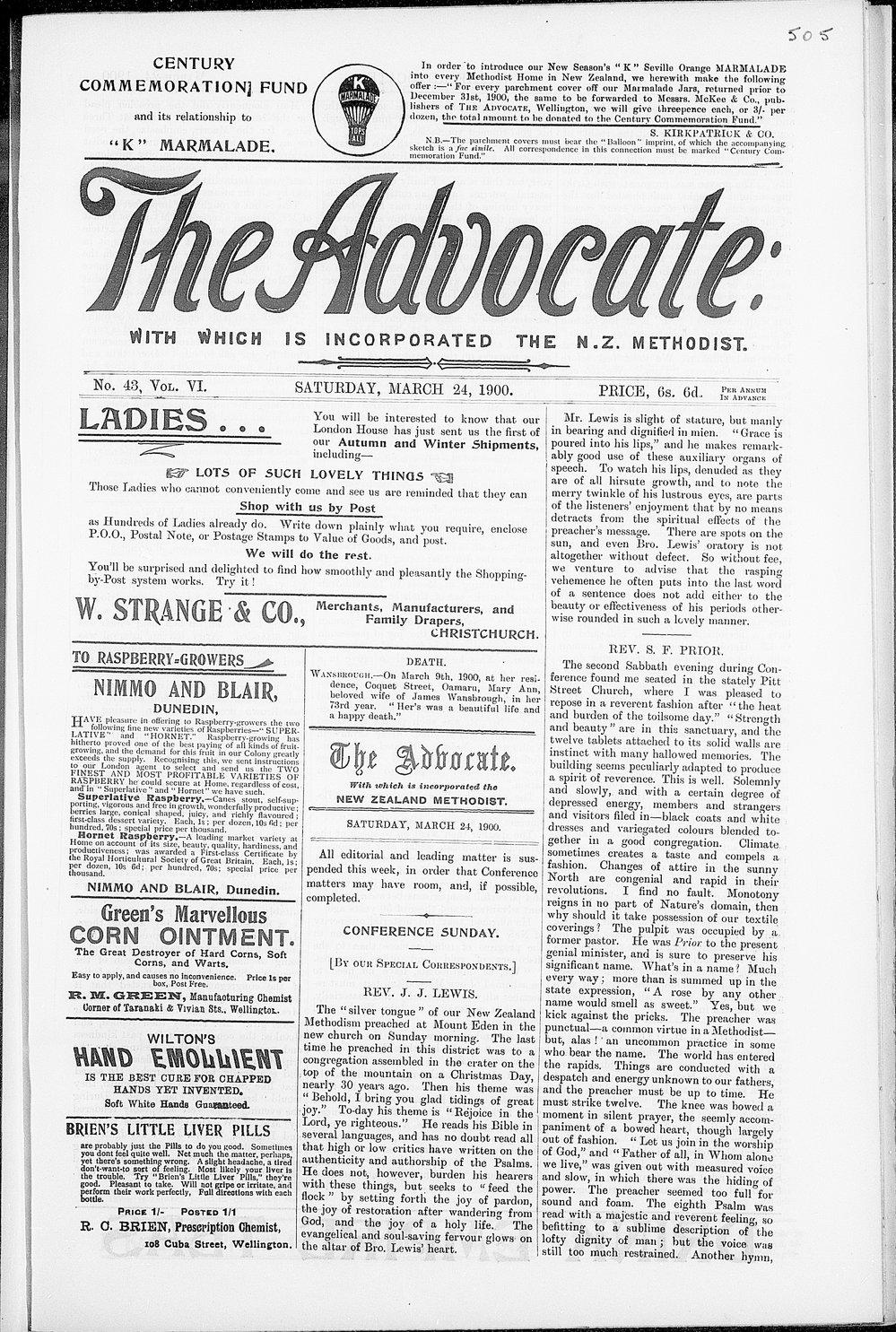 The Advocate: 24th March 1900