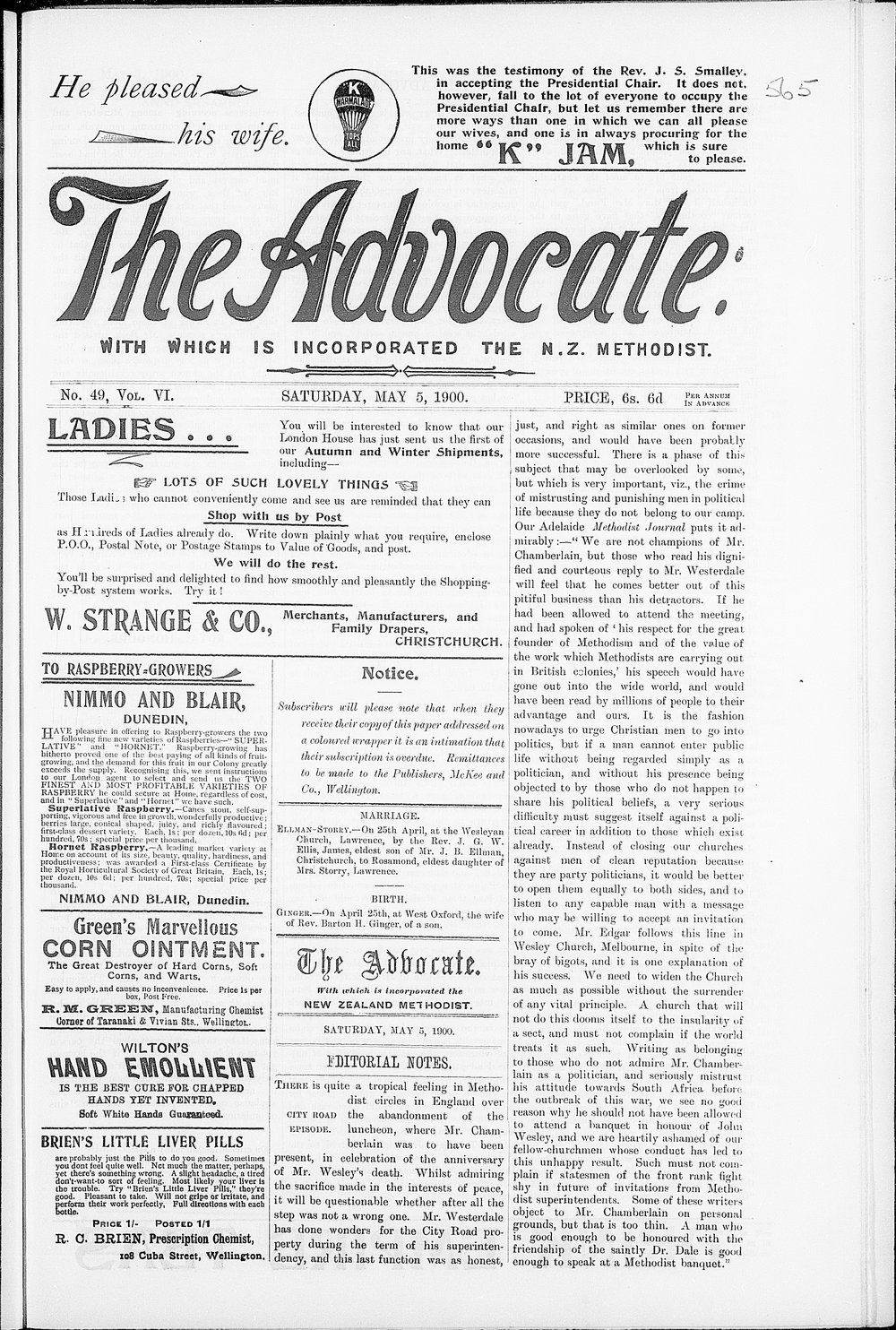 The Advocate: 5th May 1900