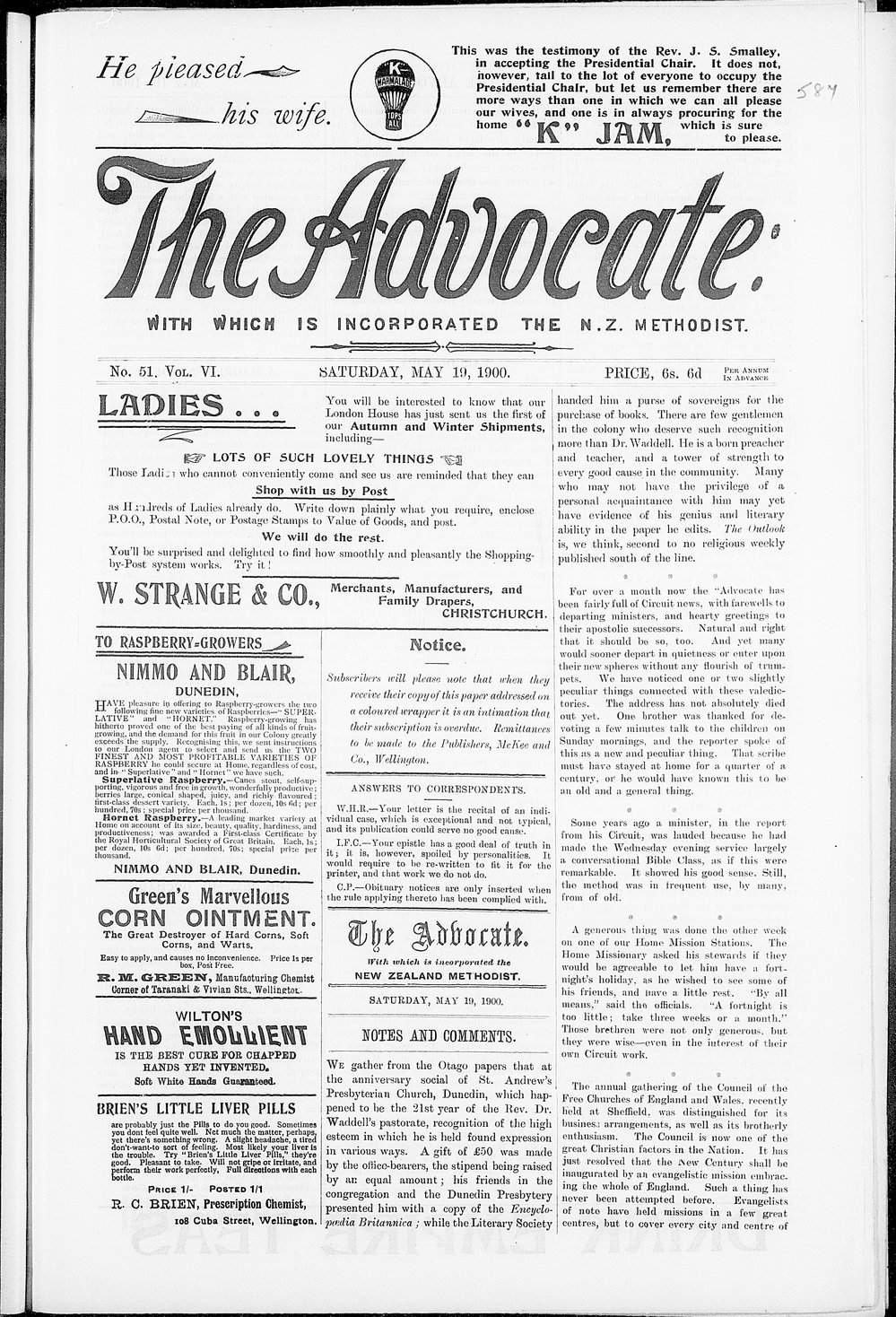 The Advocate: 19th May 1900