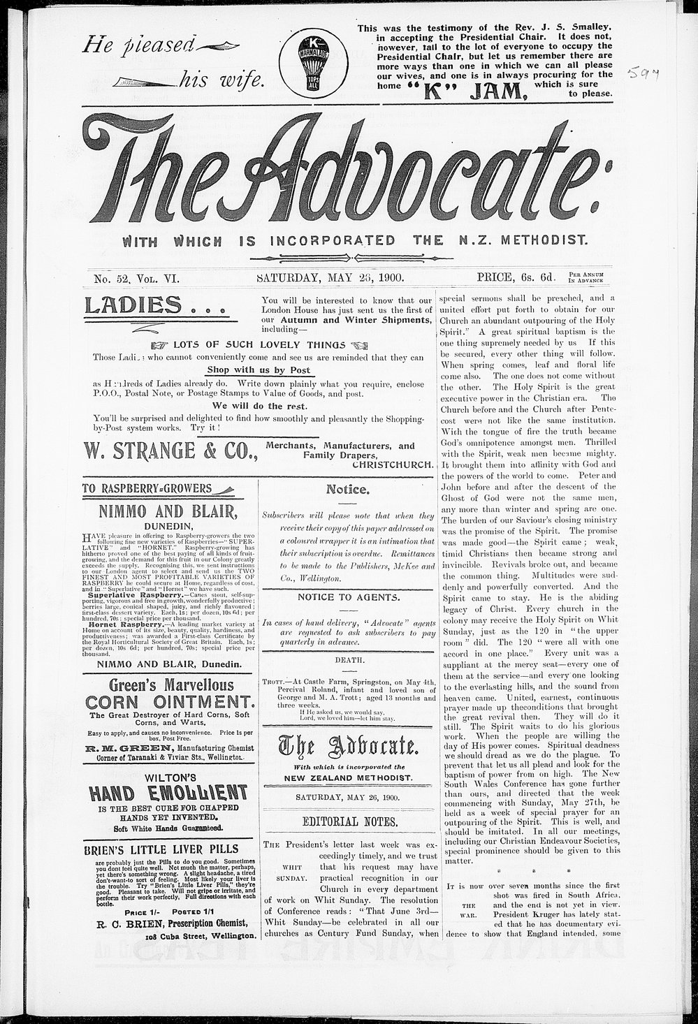 The Advocate: 26th May 1900