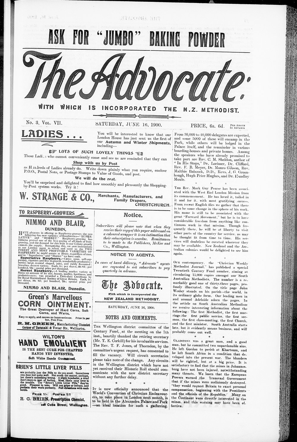 The Advocate: 16th June 1900
