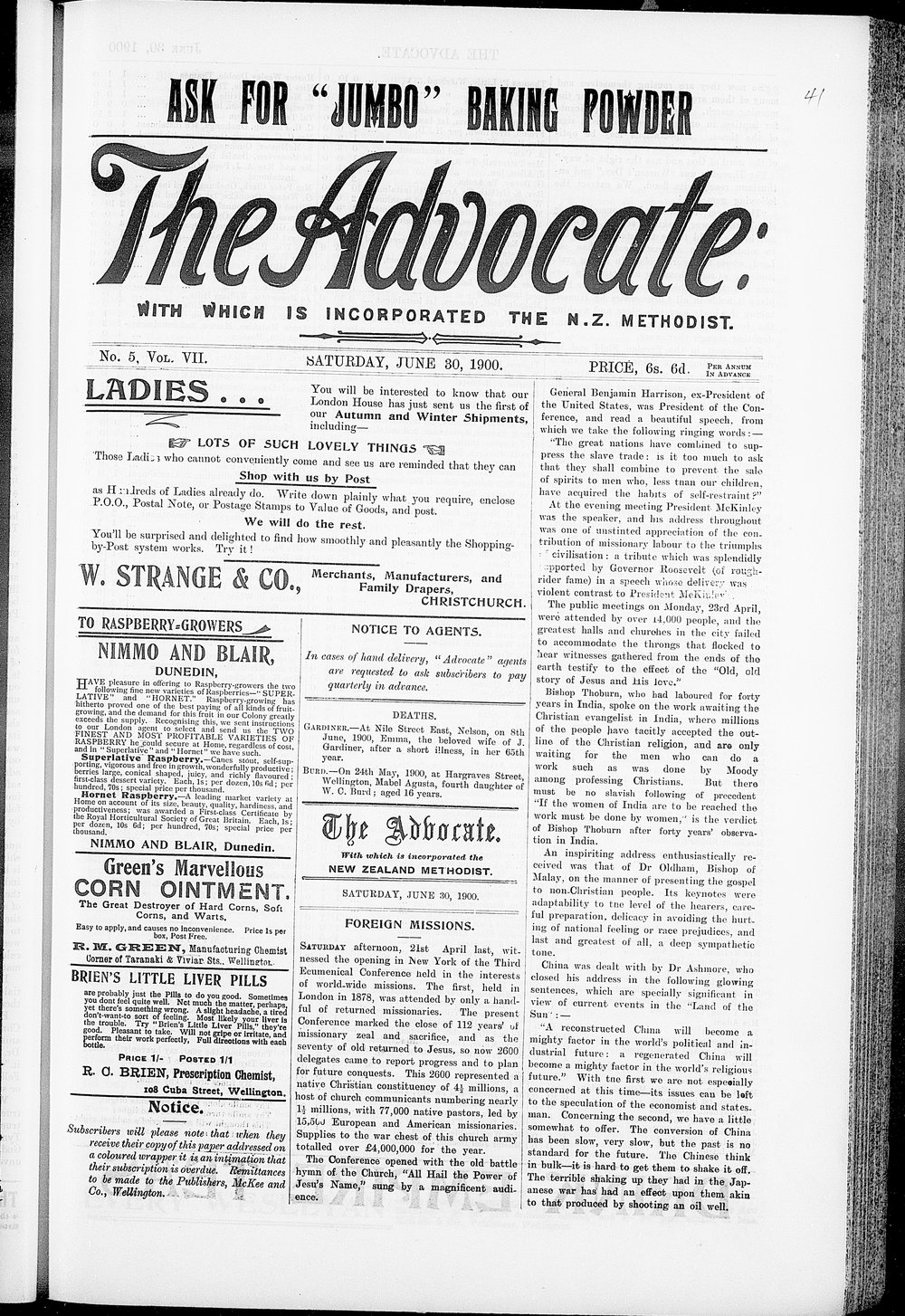 The Advocate: 30th June 1900