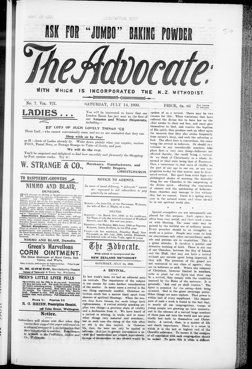 The Advocate: 14th July 1900