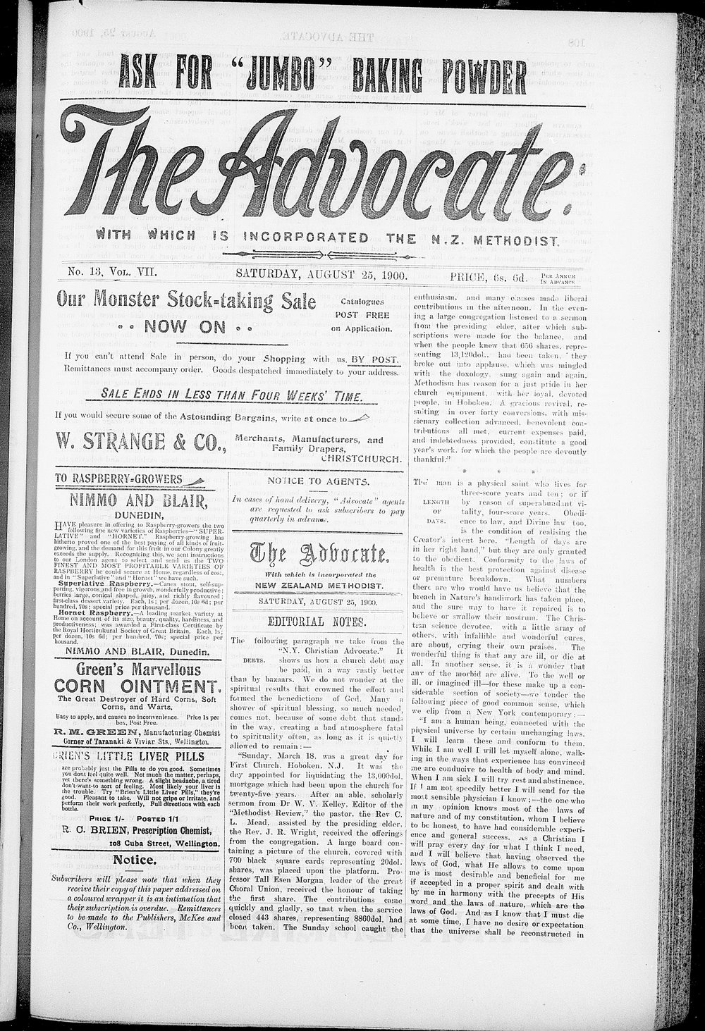 The Advocate: 25th August 1900