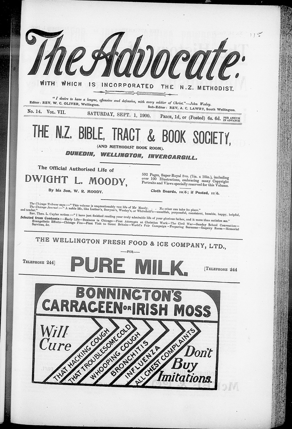 The Advocate: 1st September 1900