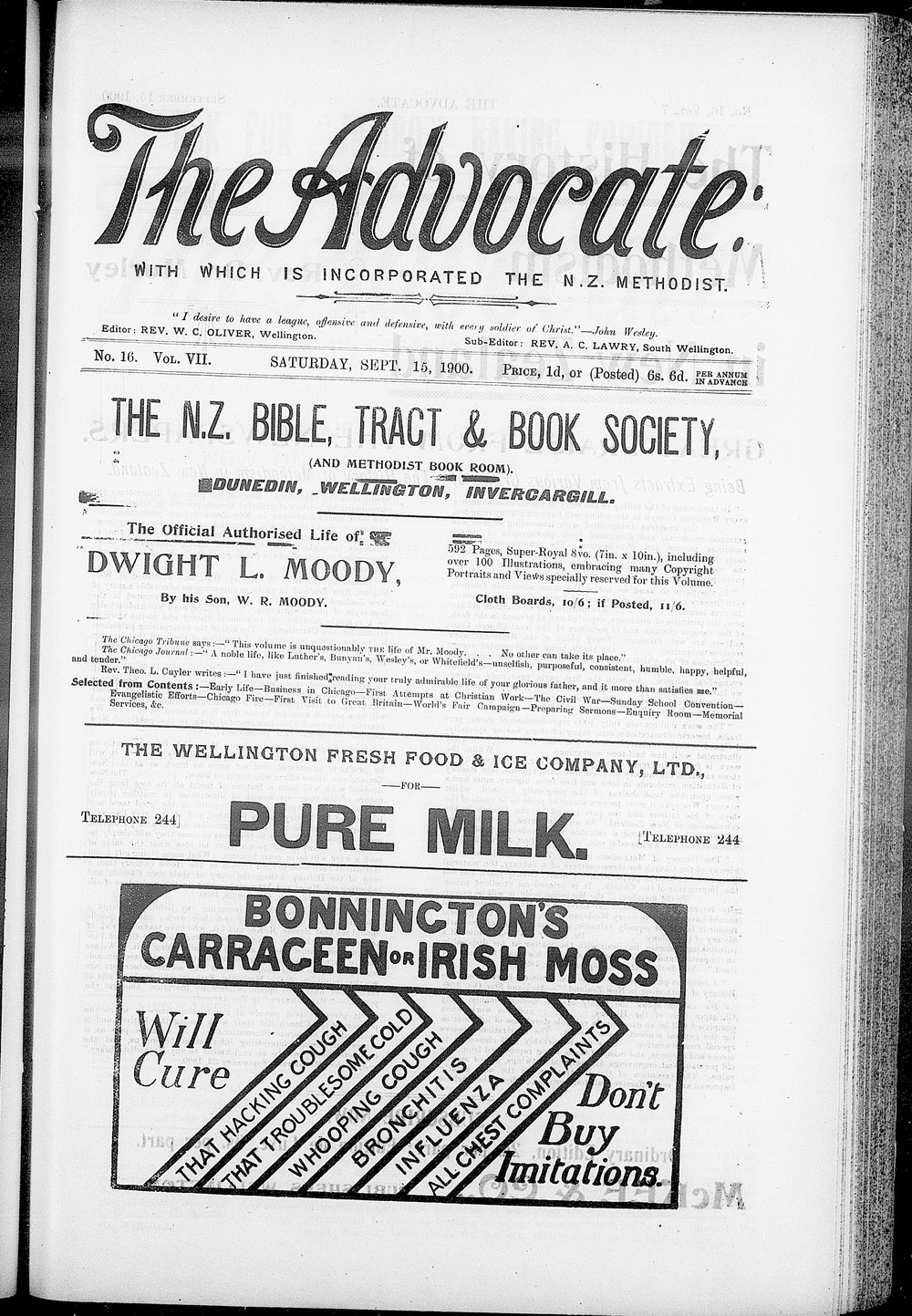 The Advocate: 15th September 1900