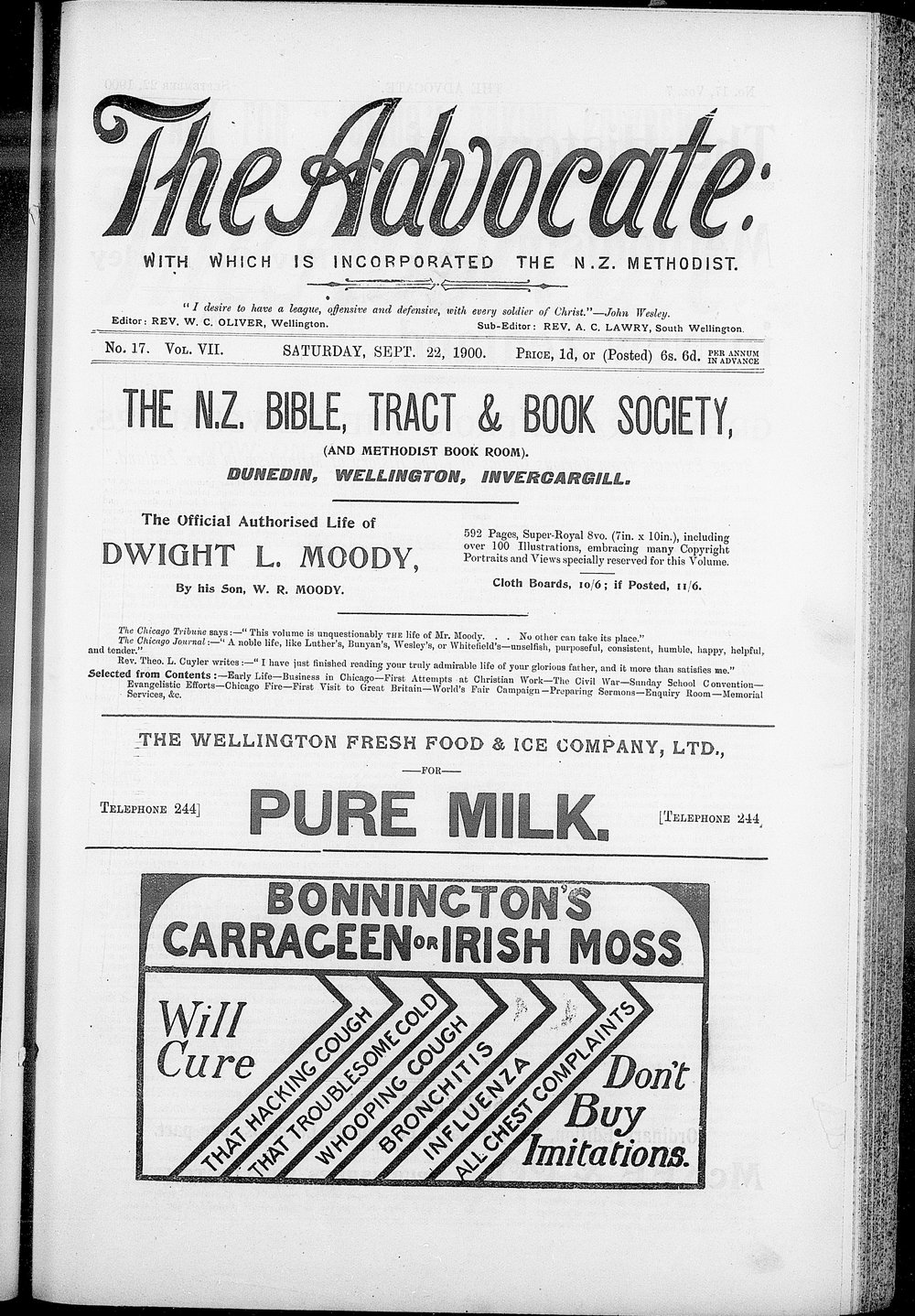 The Advocate: 22nd September 1900