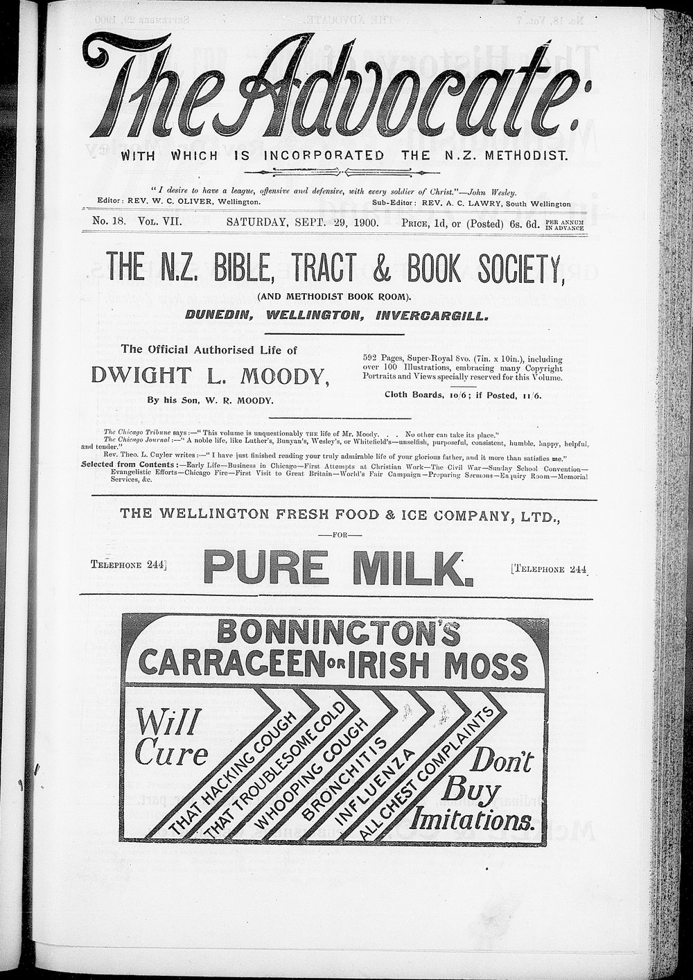 The Advocate: 29th September 1900