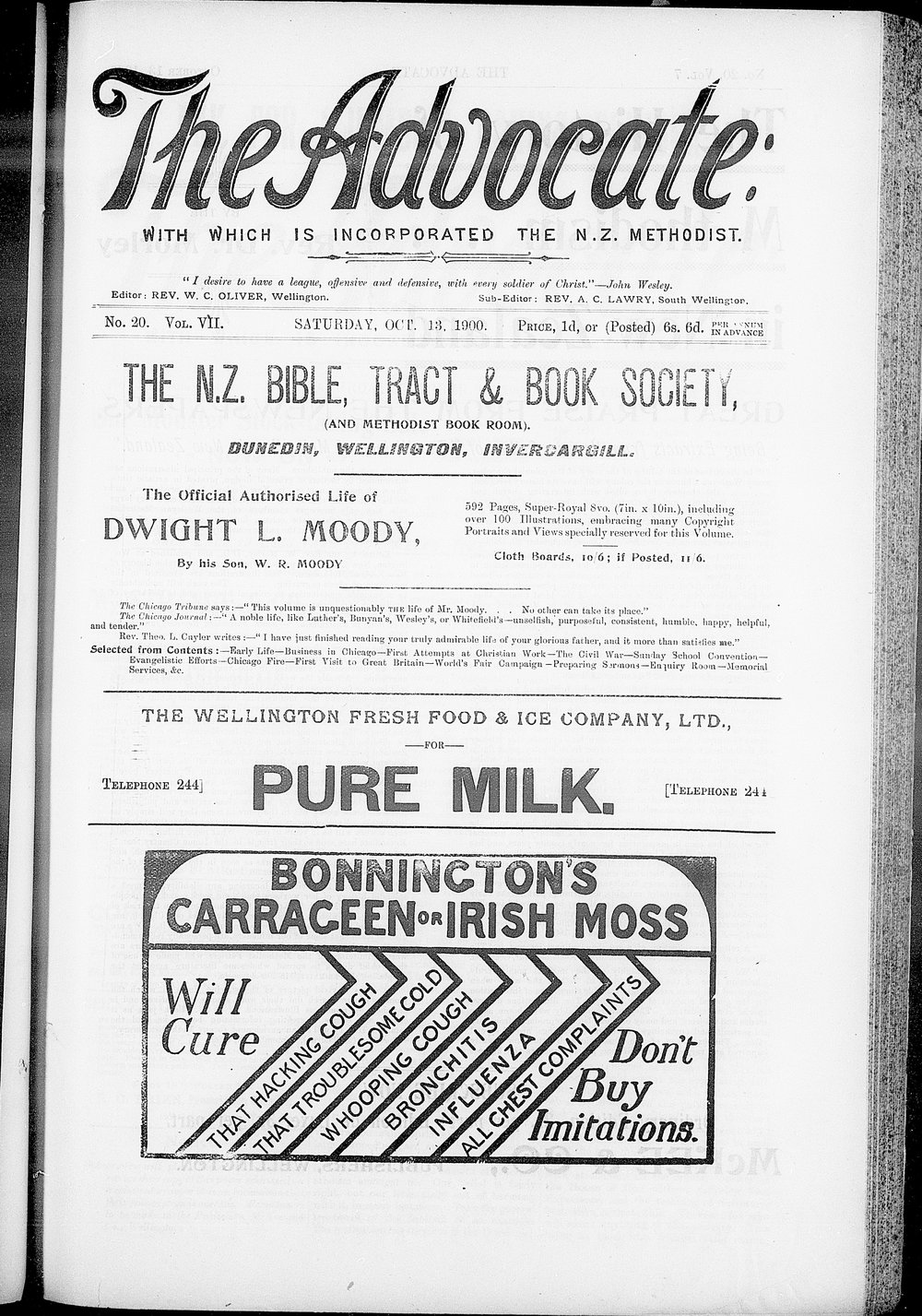 The Advocate: 13th October 1900