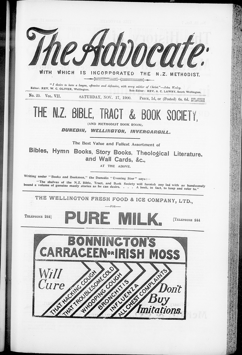 The Advocate: 17th November 1900