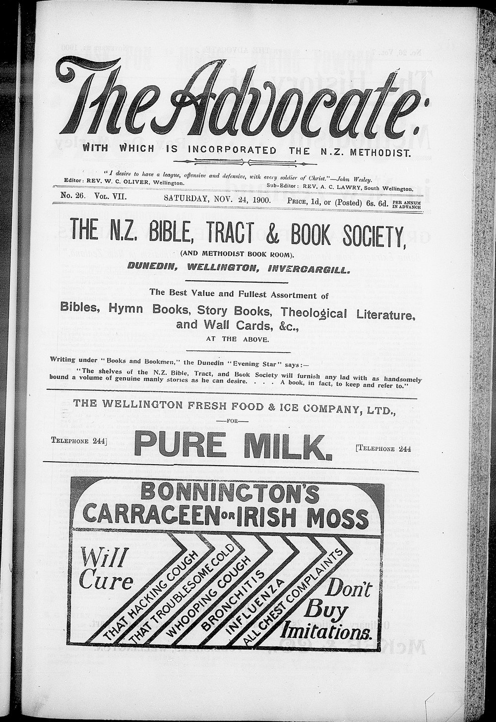 The Advocate: 24th November 1900